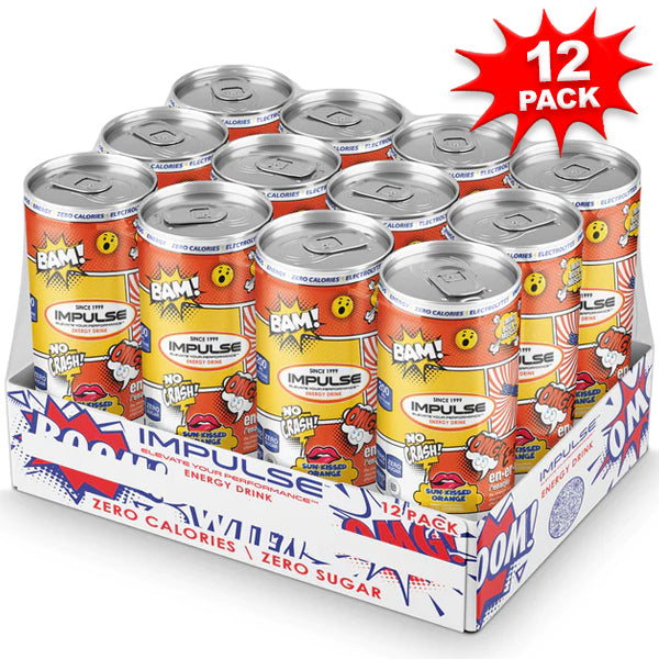 Impulse Performance Clean Energy Drink can showcasing its vibrant design and refreshing look.