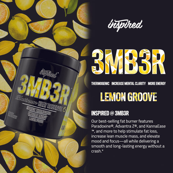 Front view of Inspired Nutraceuticals 3MB3R Platinum Heat Reserve bottle with label details