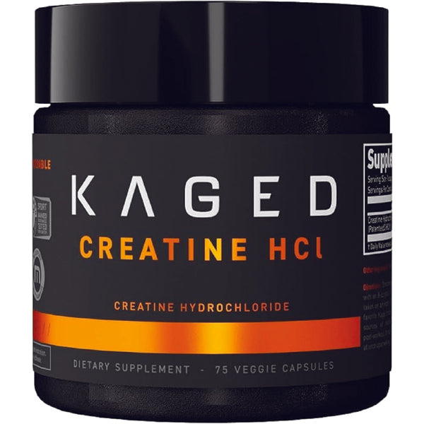 Close-up of Kaged Creatine HCl capsules for muscle gain