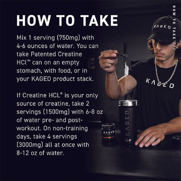 Sports nutrition supplement bottle with creatine HCl capsules