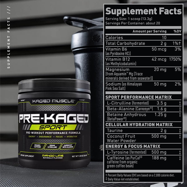 Athlete using Kaged Muscle Performance Boost Pre-Workout before a cardio session, demonstrating its energy-boosting effects.
