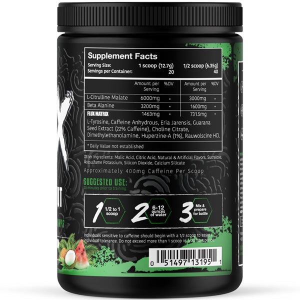 Athlete mixing Kaymas Flux pre-workout for enhanced focus and endurance during workout