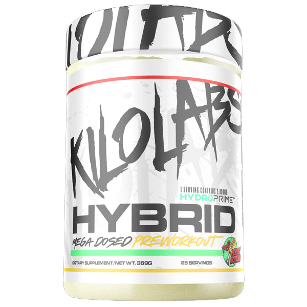 Kilo Labs Hybrid Training Booster - showcasing the vibrant packaging and details of the supplement