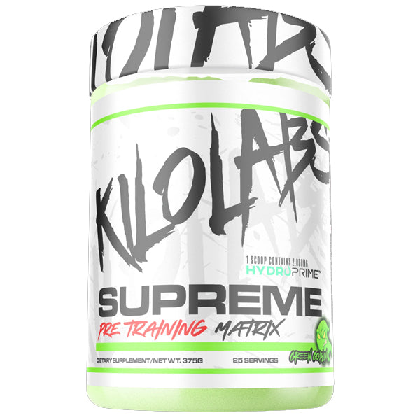 Scoop of Supreme Matrix powder being mixed with water before training