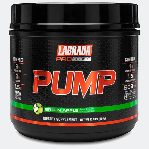 Labrada Pro Series Pump pre workout powder with ingredients for muscle pump and nitric oxide boost