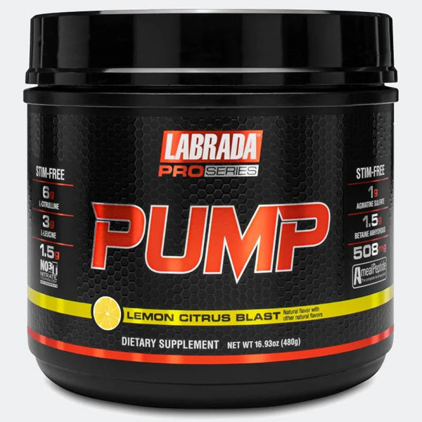 Serious athlete preparing for workout with Labrada Pro Series Pump, emphasizing muscle pump and endurance