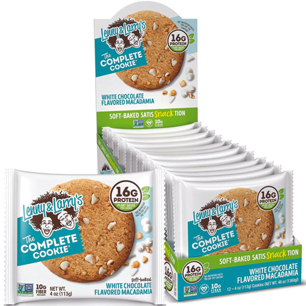 Lenny & Larrys Complete Vegan Protein Cookies in a gym bag, perfect for athletes looking for healthy snacks.