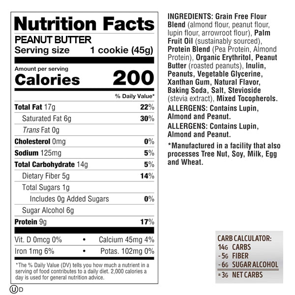 Lenny & Larrys Keto Cookies in a colorful package, showcasing the variety of flavors available.
