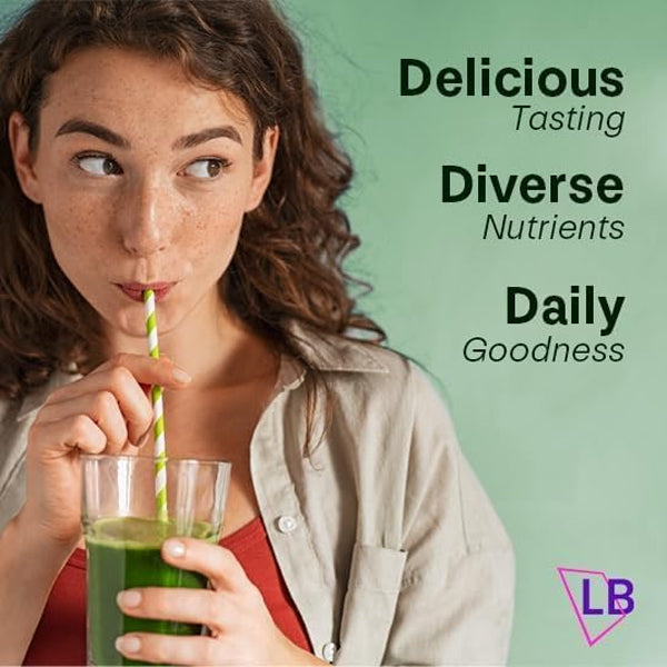 Image of Vitality Greens Longevity Supergreens Blend showcasing vibrant greens in a bowl.