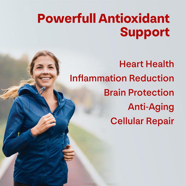 Customer holding Vitality Boost Resveratrol Capsules, emphasizing its role in heart health.
