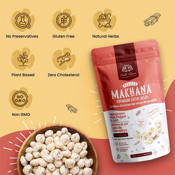 Close-up of flavored premium lotus seeds, healthy vegan snack.