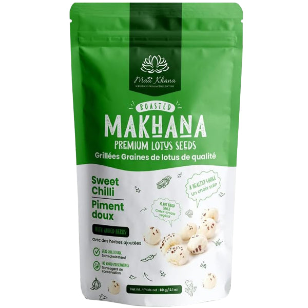 Packaging of premium lotus seeds, gluten-free and nutritious superfood.