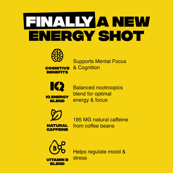 Matador energy shot bottle with natural caffeine and vitamins for productivity.