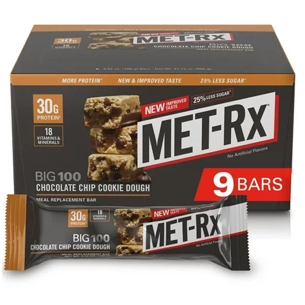 METRx Big 100 meal replacement bar with high protein content for athletes