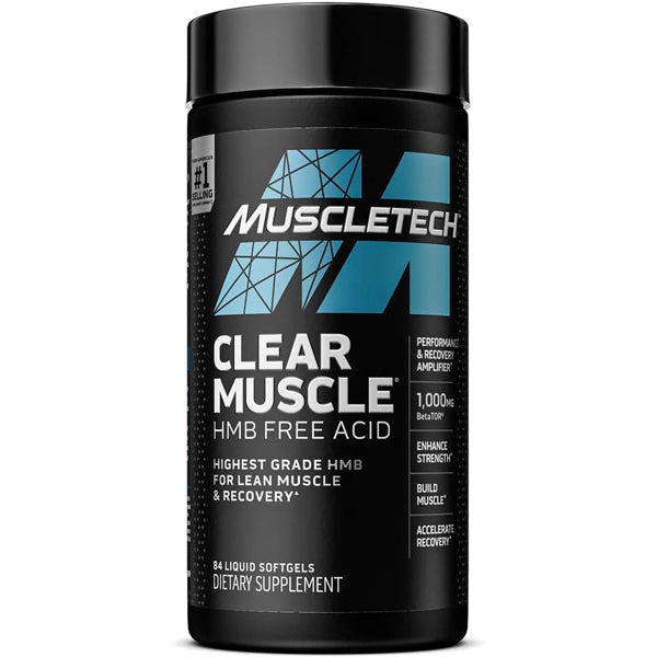 MuscleTech Elite Protein Recovery Softgels in a gym setting, emphasizing muscle recovery benefits.