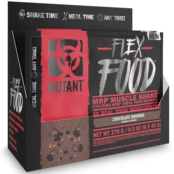 Athlete preparing a shake with Mutant Flex Food for muscle building and recovery