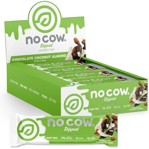 D's Naturals Dairy-Free Dipped Protein Bars in a stylish bowl, showcasing the variety of flavors.