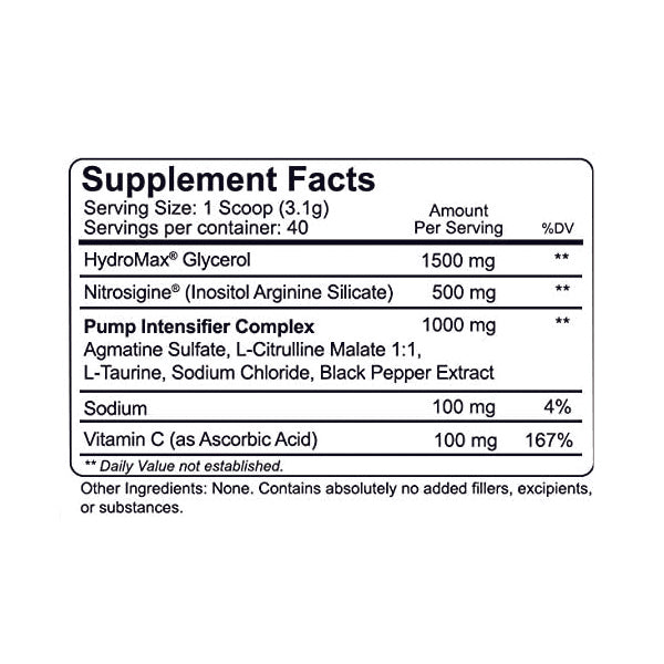 Close-up of NutraKey Hydro Pump powder, highlighting its blend of scientifically studied ingredients.