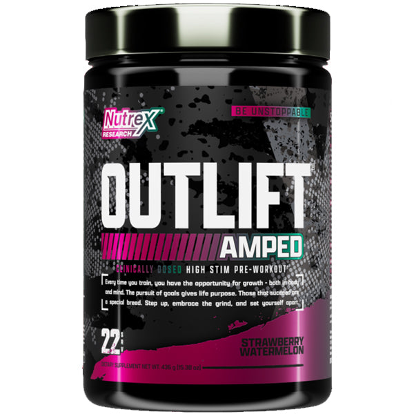 Athlete using Nutrex Outlift Amped during an intense training session, demonstrating its effectiveness.