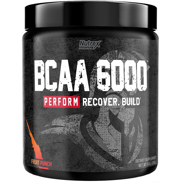 Athlete mixing BCAA 6000 powder during workout for improved performance