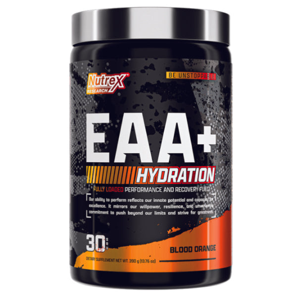 EAA+ Hydration Fuel bottle against a gym background, showcasing its use during workouts.