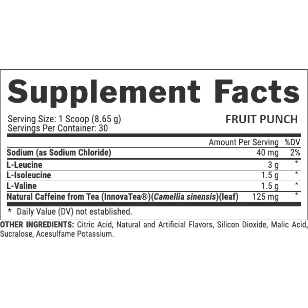Close-up of Nutrex Lipo-6 BCAA Intense powder in a shaker bottle for muscle recovery