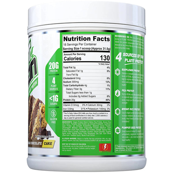 A scoop of Nutrex vegan protein powder displayed on a kitchen counter, highlighting its premium ingredients.
