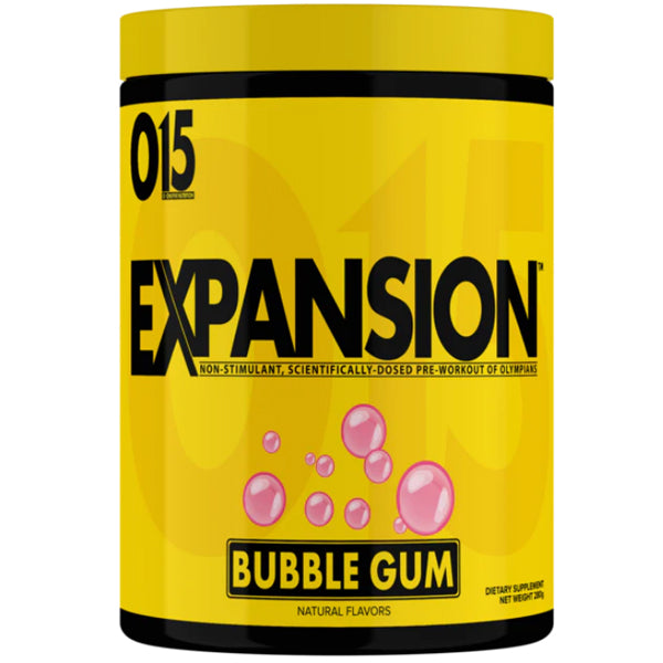 Close-up of O15 Expansion Performance Booster powder in a scoop with water for mixing.