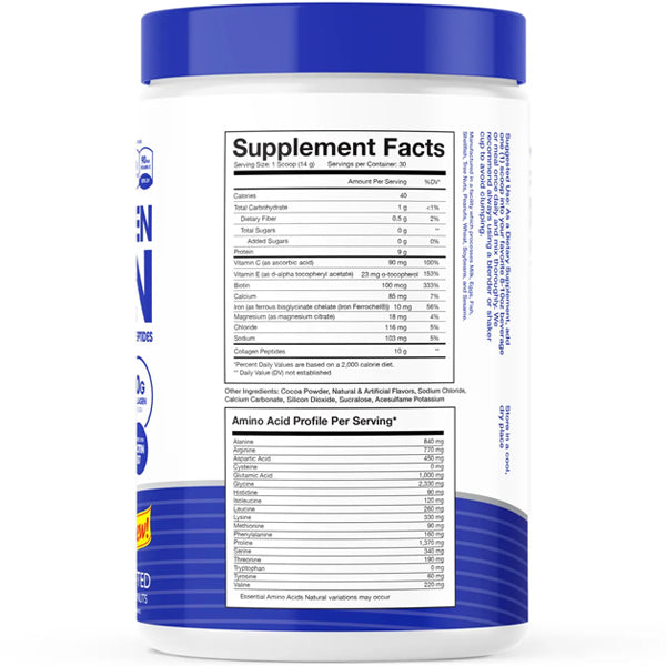 Close-up of the Radiant Collagen Protein Blend showcasing its rich texture and delicious flavors.