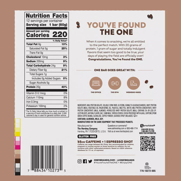 Snack shelf with multiple flavors of high protein dessert-flavored protein bars