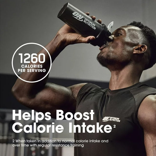 Close-up of Ultimate Mass Gain Protein Powder highlighting the 50 grams of protein per serving.
