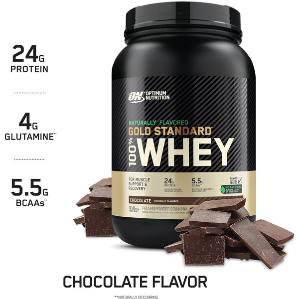 Scooping natural flavored whey isolate powder for muscle gain