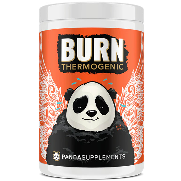 Close-up of Panda Burn powder showing quality ingredients for energy and focus.