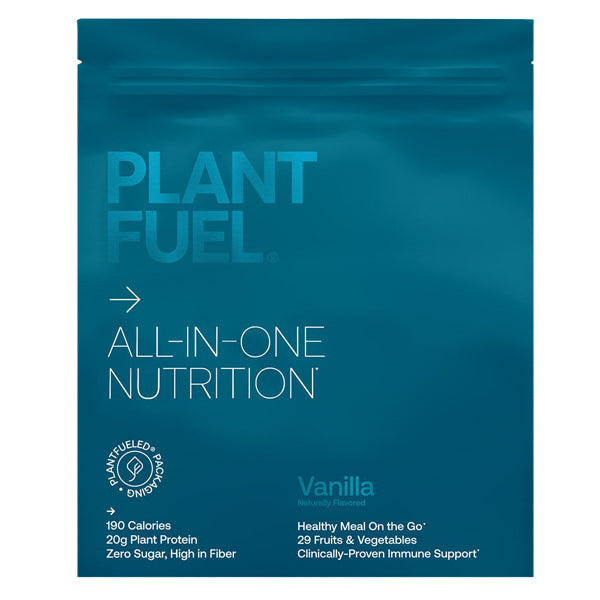 Athlete enjoying a healthy plant-based shake made from PlantFuel singles