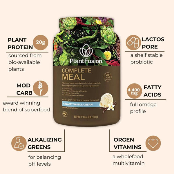 Nutritional shake showcasing the blend of superfoods and ancient grains.