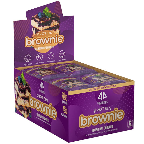 A hand holding a protein brownie, perfect whey protein snack for athletes and health-conscious individuals