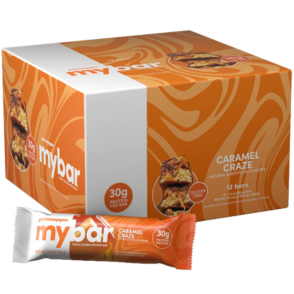 MyBar Delight protein bar displayed with a refreshing backdrop, perfect for post-workout snacking.