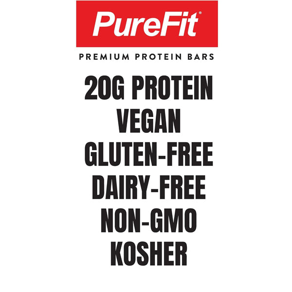 PureFit Premium Vegan Protein Bars packed in a box, ideal for convenient snacking.
