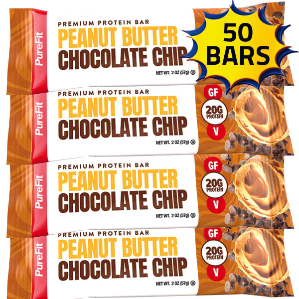 PureFit Premium Vegan Protein Bars packed in a box, ideal for convenient snacking.