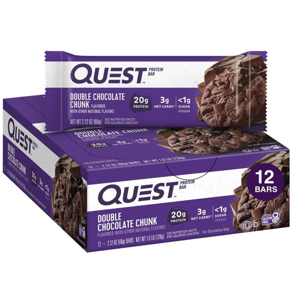 Quest Protein Bars in a variety of flavors, showcasing their nutritional benefits and low sugar content.
