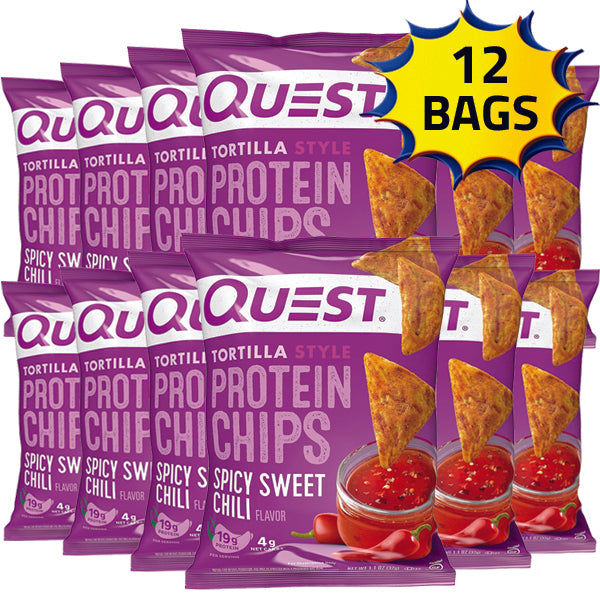 Close-up of Quest Tortilla Style Protein Chips showing crispy texture Close-up of Quest Tortilla Style Protein Chips showing crispy texture