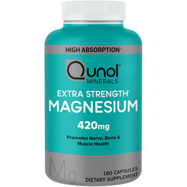 Qunol magnesium capsules for nerve and muscle health