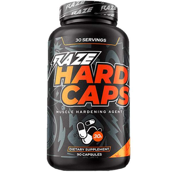 Close-up of Repp Sports Raze Hard Caps capsules showing natural extract ingredients