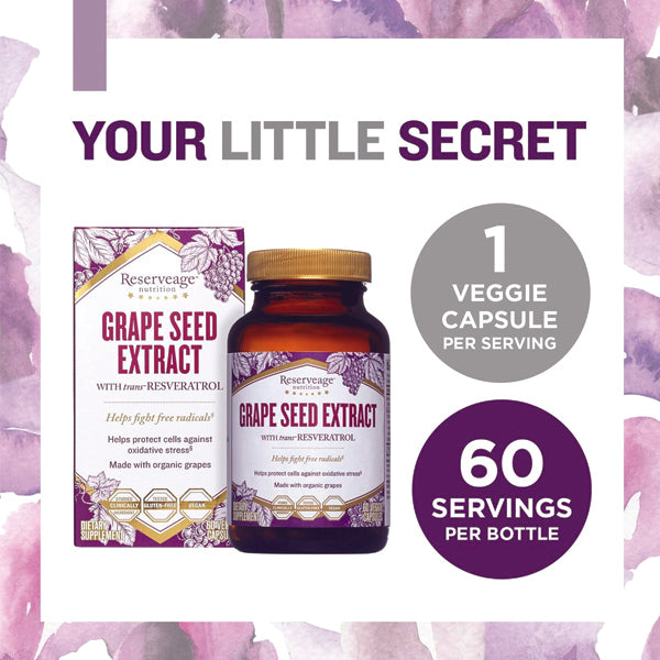 Close-up of grape seed extract capsules showcasing natural ingredients.