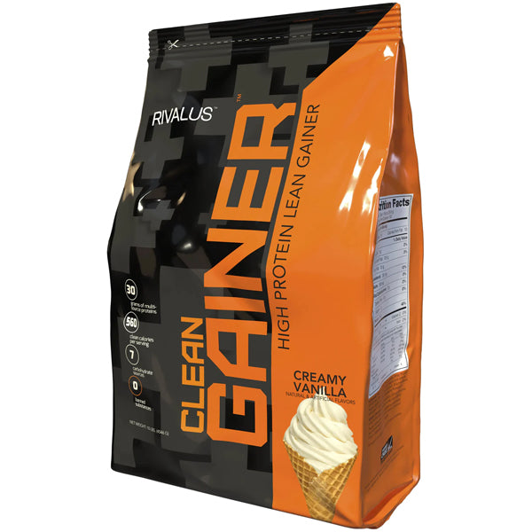 Rival Nutrition Power Gainer 12lb showing its high-calorie content and protein blend.