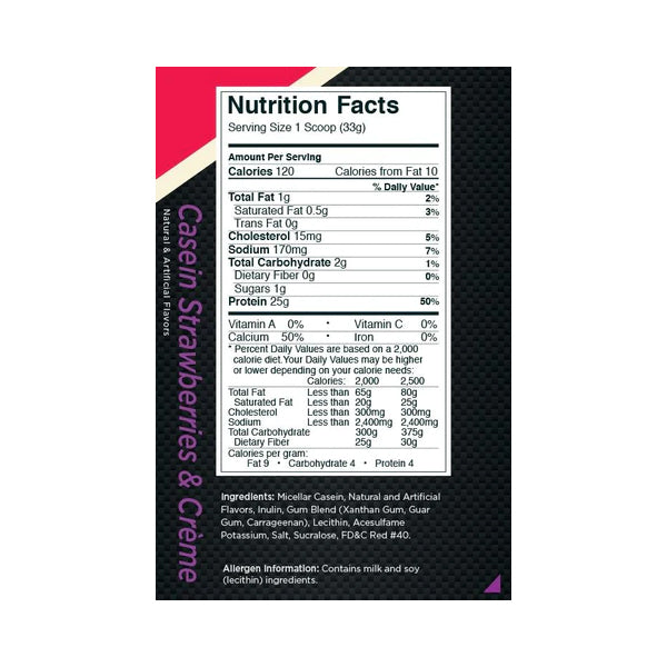 Close-up of thick, creamy micellar casein protein shake