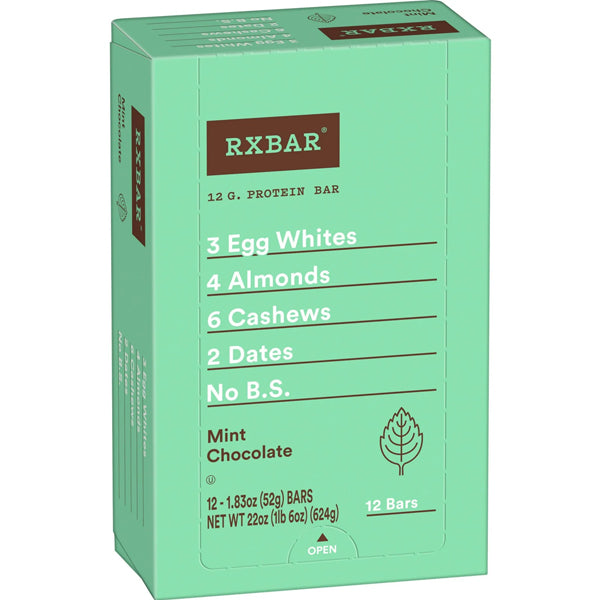 Close-up of RXBar protein bars showing simple ingredients