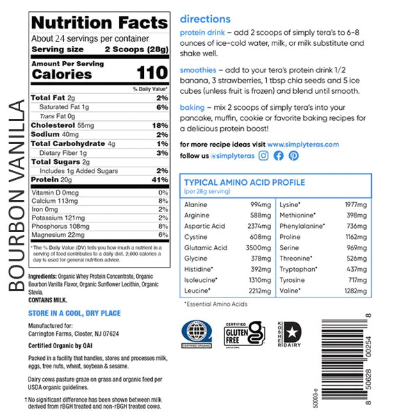 Serving of Teras gluten-free whey protein mixed in a smoothie, highlighting its creamy texture.