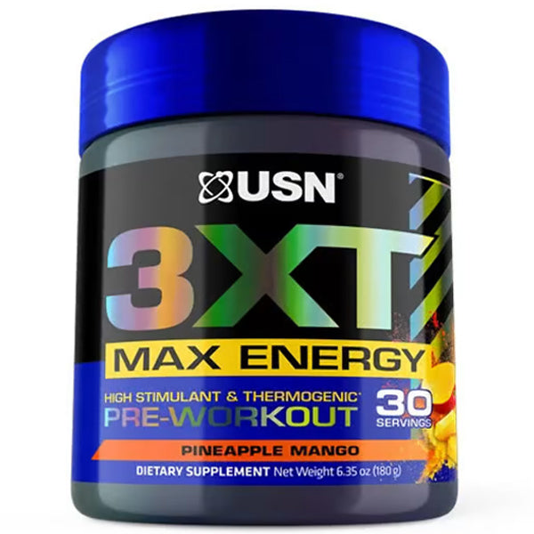 Athlete mixing 3XT Power Pre-Workout in a shaker bottle, ready for an intense workout session.
