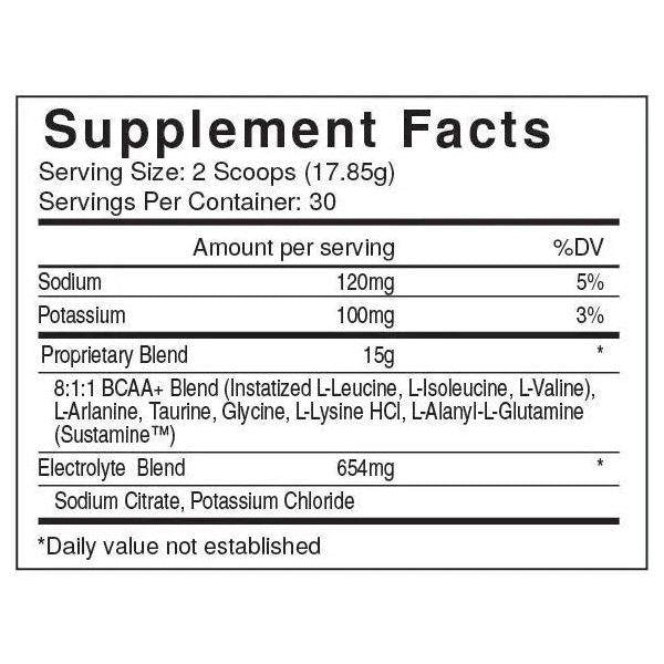 USPLabs BCAA Supreme container showing amino acids for muscle recovery